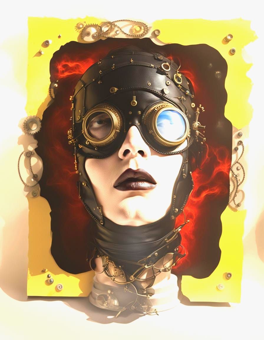 Woman in Vinyl Goggles: Rivet-head Steampunk Sci-Fi