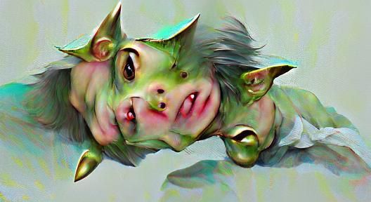Green Goblin Portrait: Mythical Creature Art