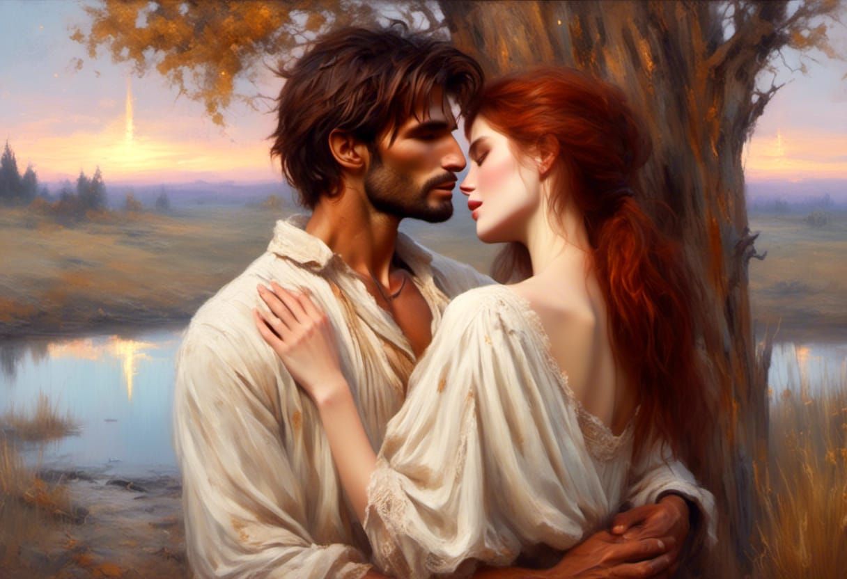 <lora:Romance Book Cover:1.0> DRAMATIC LOVE