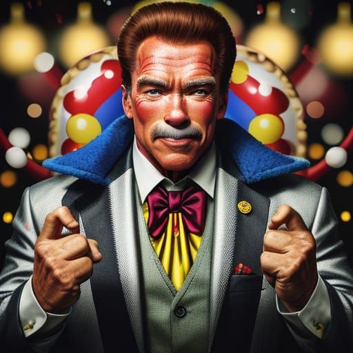 Arnold Schwarzenegger as a Carnival Clown