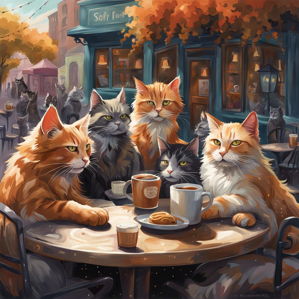 Tired Cats' Coffee Break: Whimsical Urban Fantasy