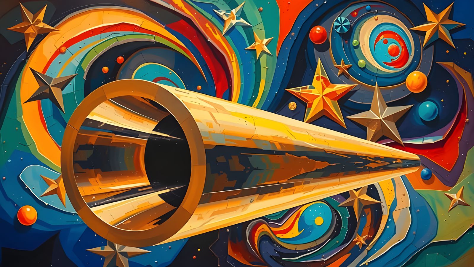 Gouache and Mirrors: A Kaleidoscopic Dance of Color