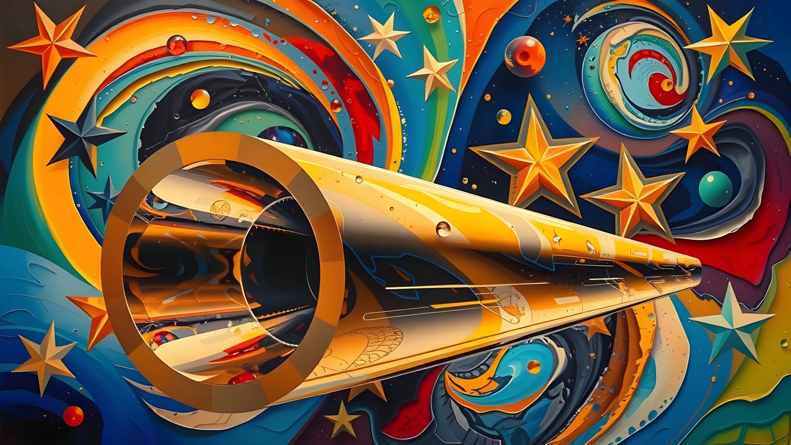 Resplendent Mirror Cylinders in a Cosmic Maelstrom