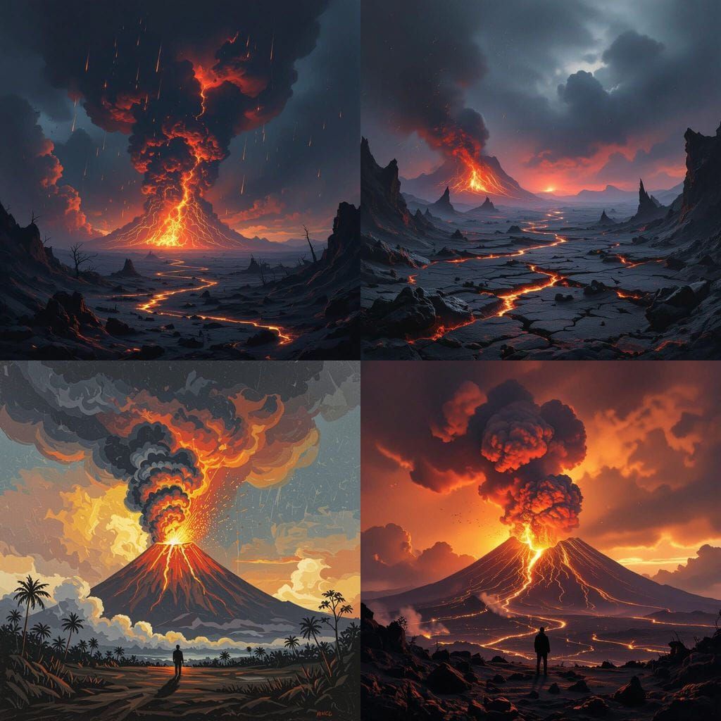 Volcanic Ashfall Darkens Sky