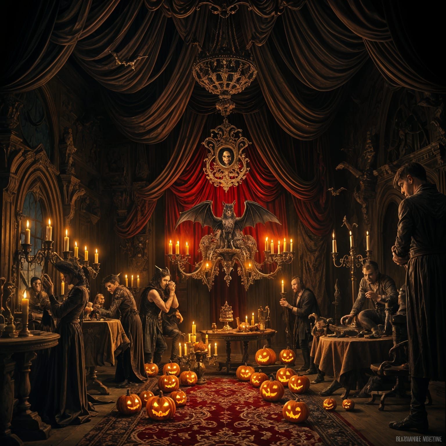 Monsters and Vampires Halloween Party: Detailed Matte Painti...