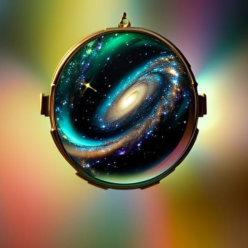 Galactic Pendant in Hyperrealistic Style