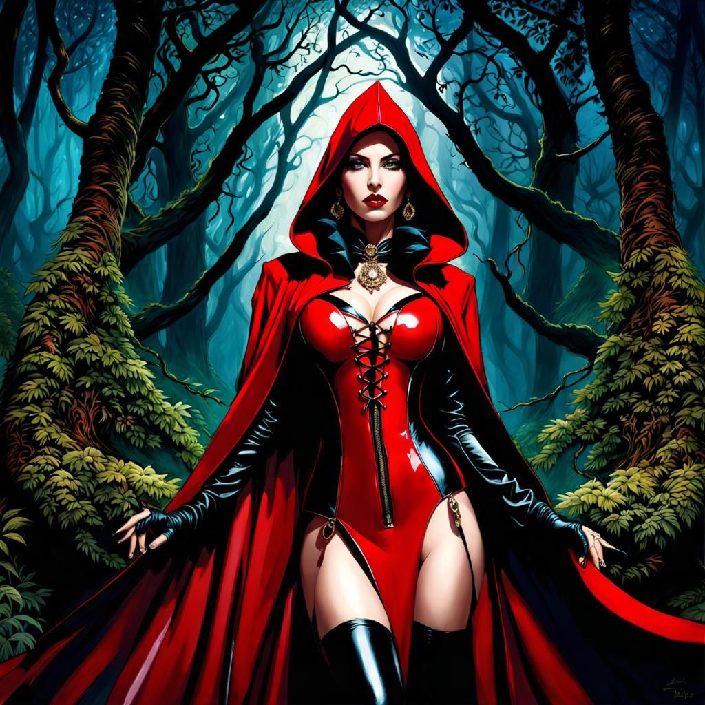 Gothic Mistress in Dark Magic Garden