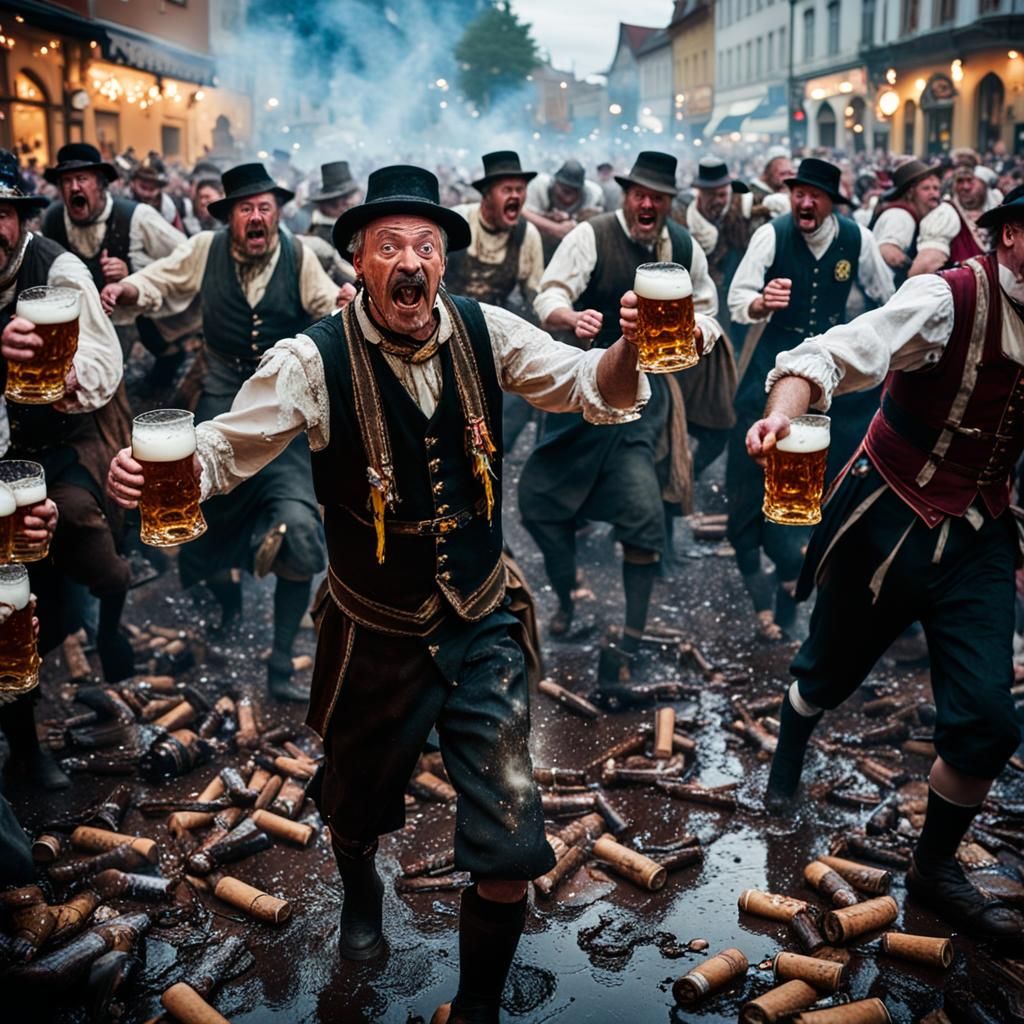 Ominous Oktoberfest Celebration in Cinematic Style