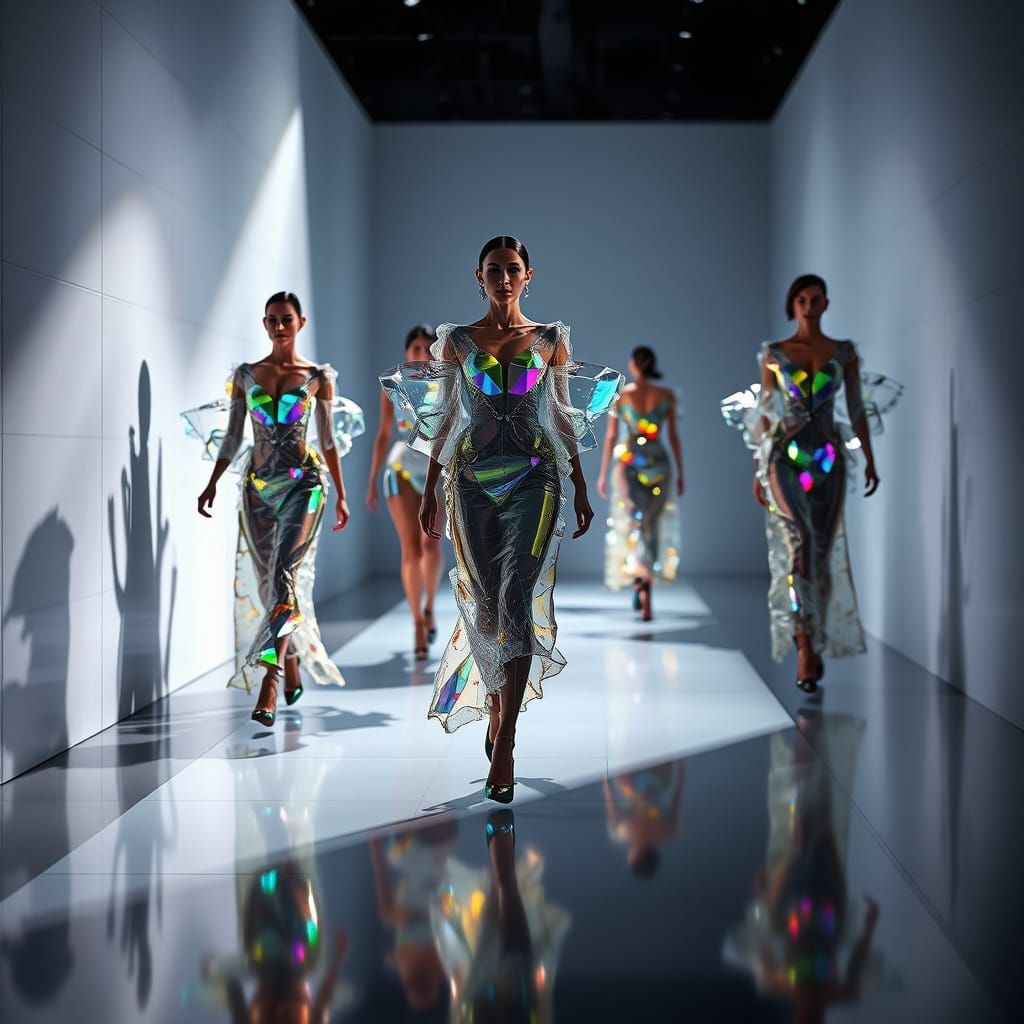 Avant-Garde Glass Dresses Fashion Show