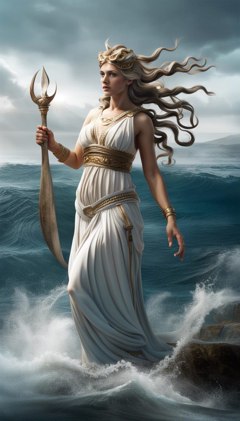 Photorealistic Greek Goddess of the Ocean