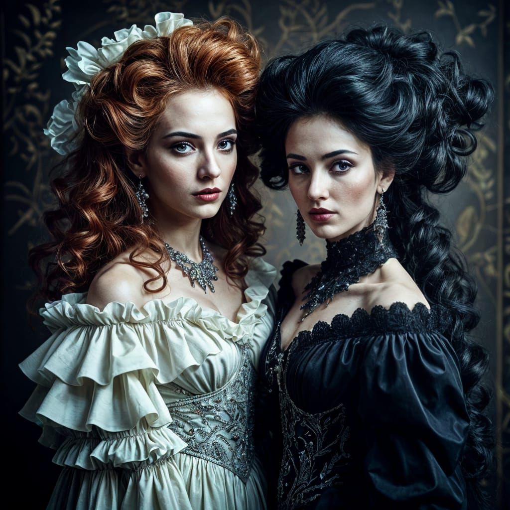 Beautiful Imperial Noblewoman in 18th Century Baroque Style