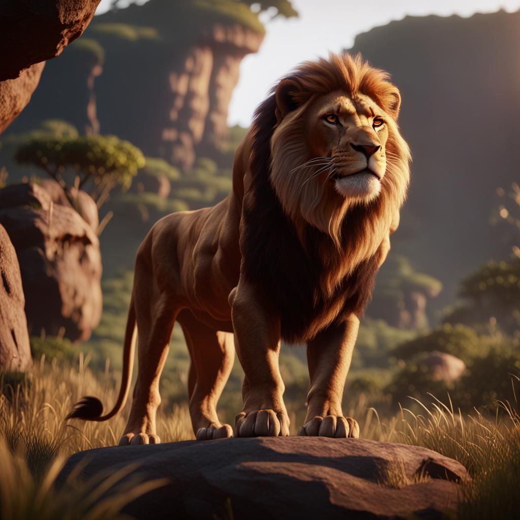 Lion King: 3D Cinematic Game Render