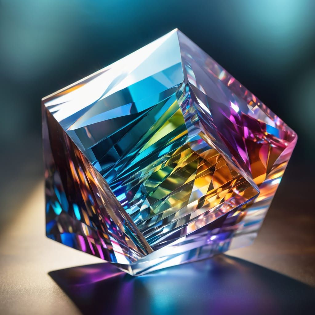 Vibrant Crystal Geometric