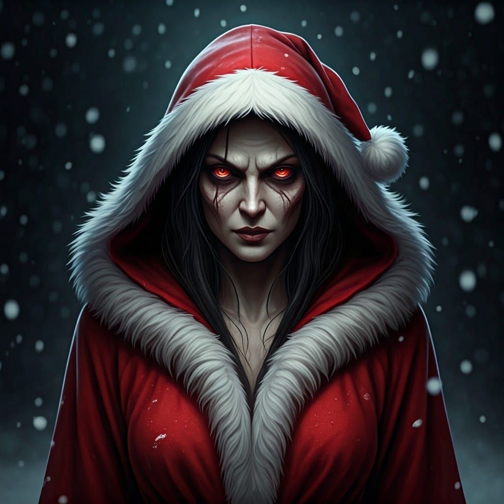 Haunted Christmas Eve Krampus in Tattered Santa Suit