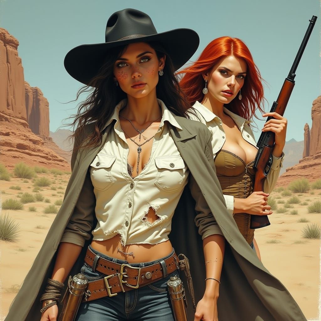 Gritty Ghoul Protector in Desert Landscape