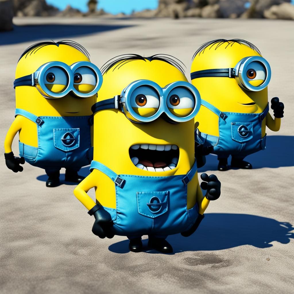 Realistic Minions: Kevin, Bob, and Stewart