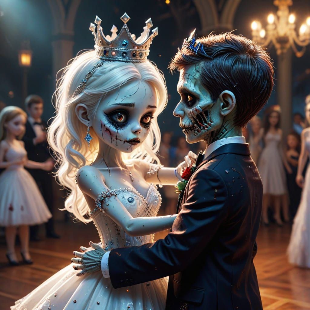 Chibi Zombies Dance at Surreal Prom Night