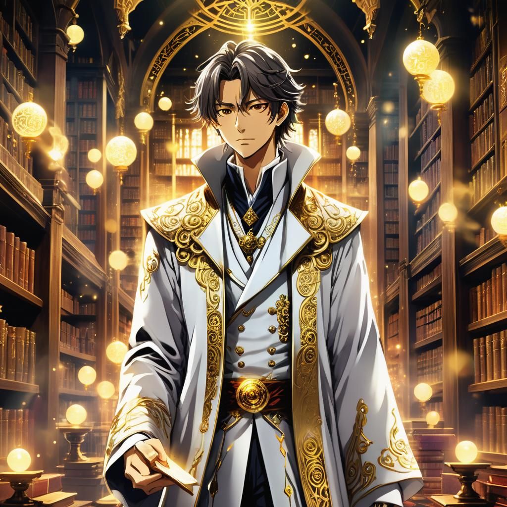 Mystical Magic User in Anime Key Visual Style