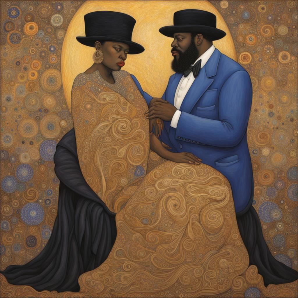 Singer in Ornate, Visionary Portrait