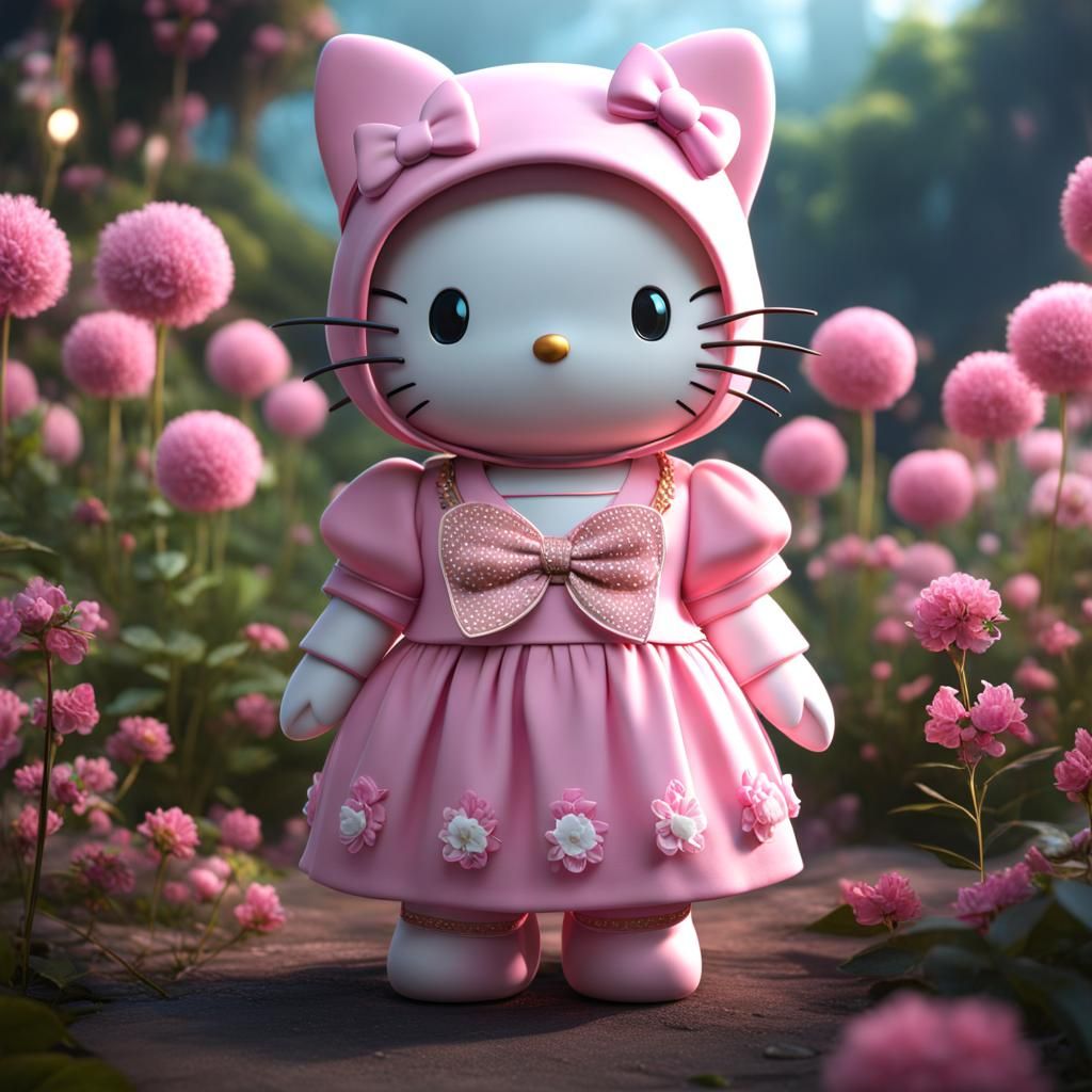 Baby Hello Kitty in Detailed Matte Painting