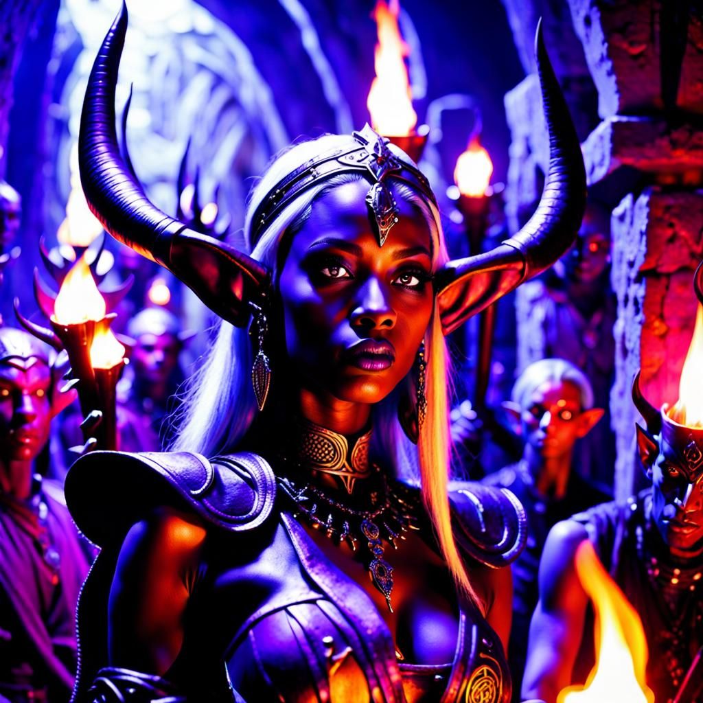 Dark Elf Rave in an Underground City