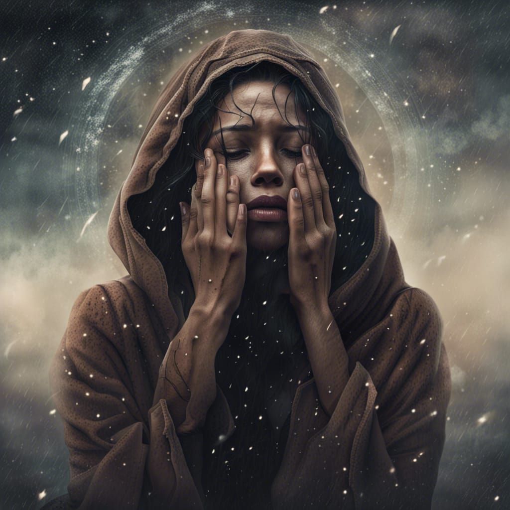 Tearful Woman on an Alien World