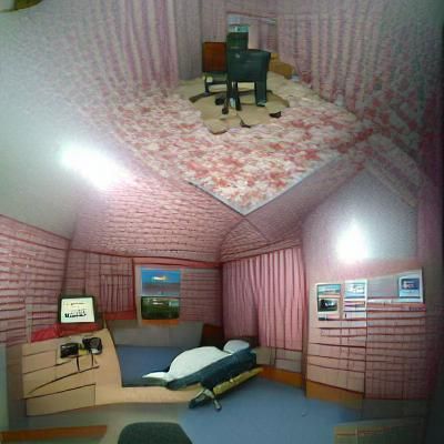 Realistically Rendered Empty Room Interior