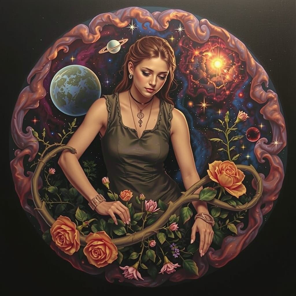 Cosmic Gardener in a Nebula Garden