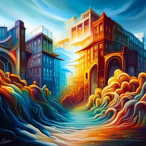 Heaven in Graffiti Splash Art Style