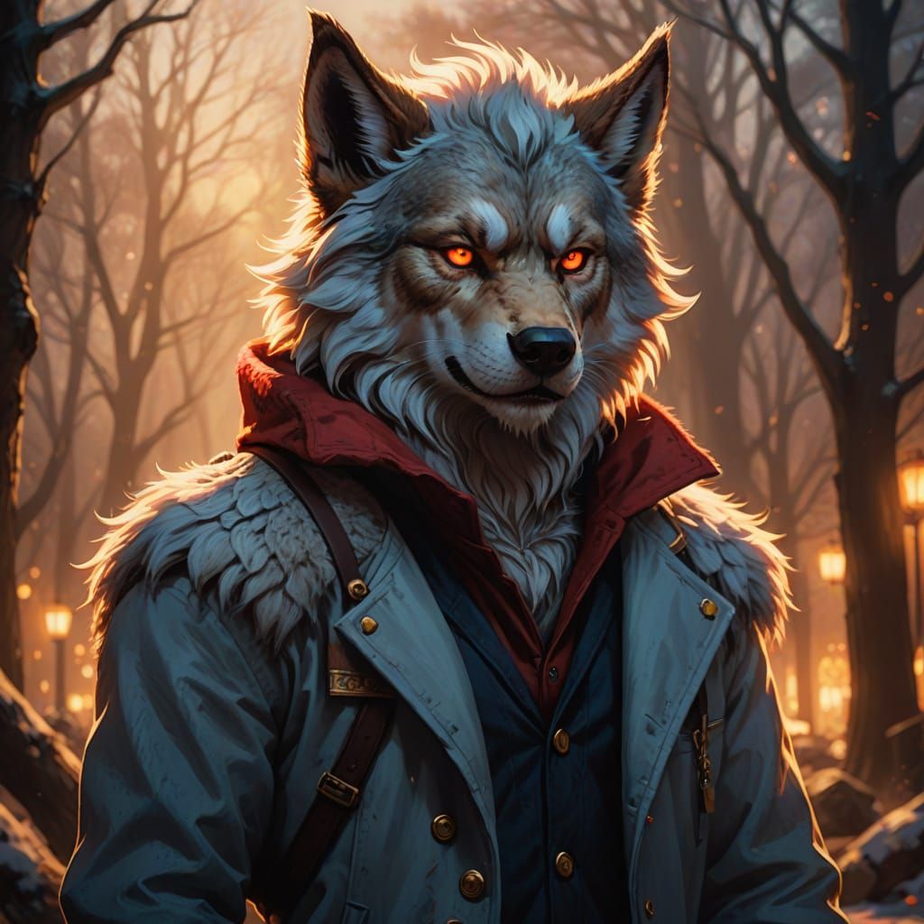 Werewolf Teenager Concept Art in Digital Painting Style