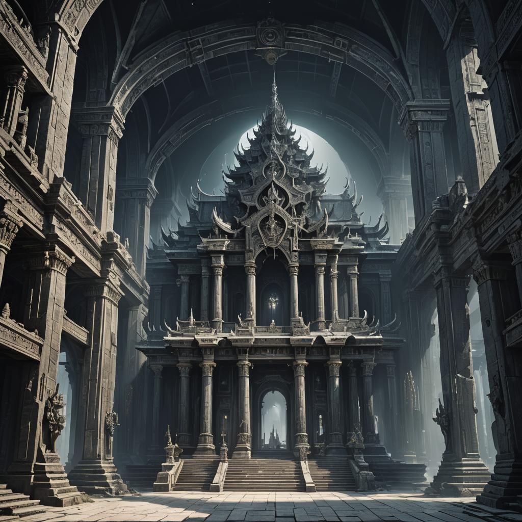 Fantasy Temple Nave: Cold, Dark, Domination
