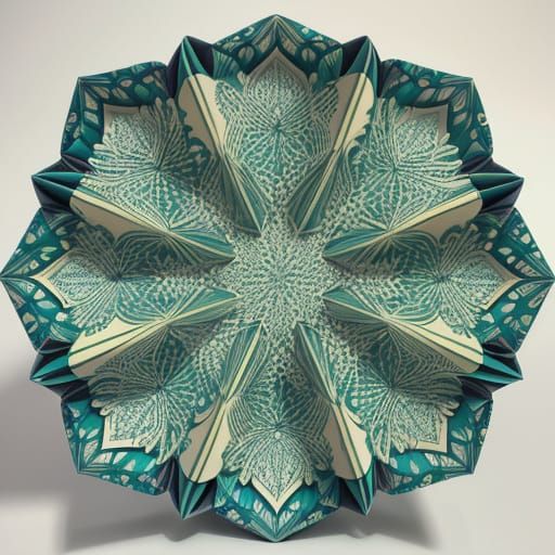 Origami Papercraft Goddess with Polka Dots