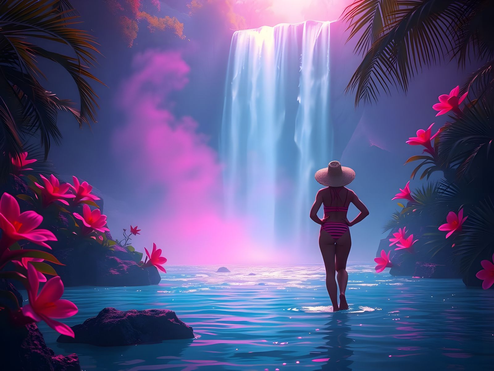 waterfall delight retrowave