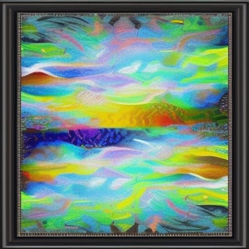 Abstract Diamond Painting of Flowing Rainwater
