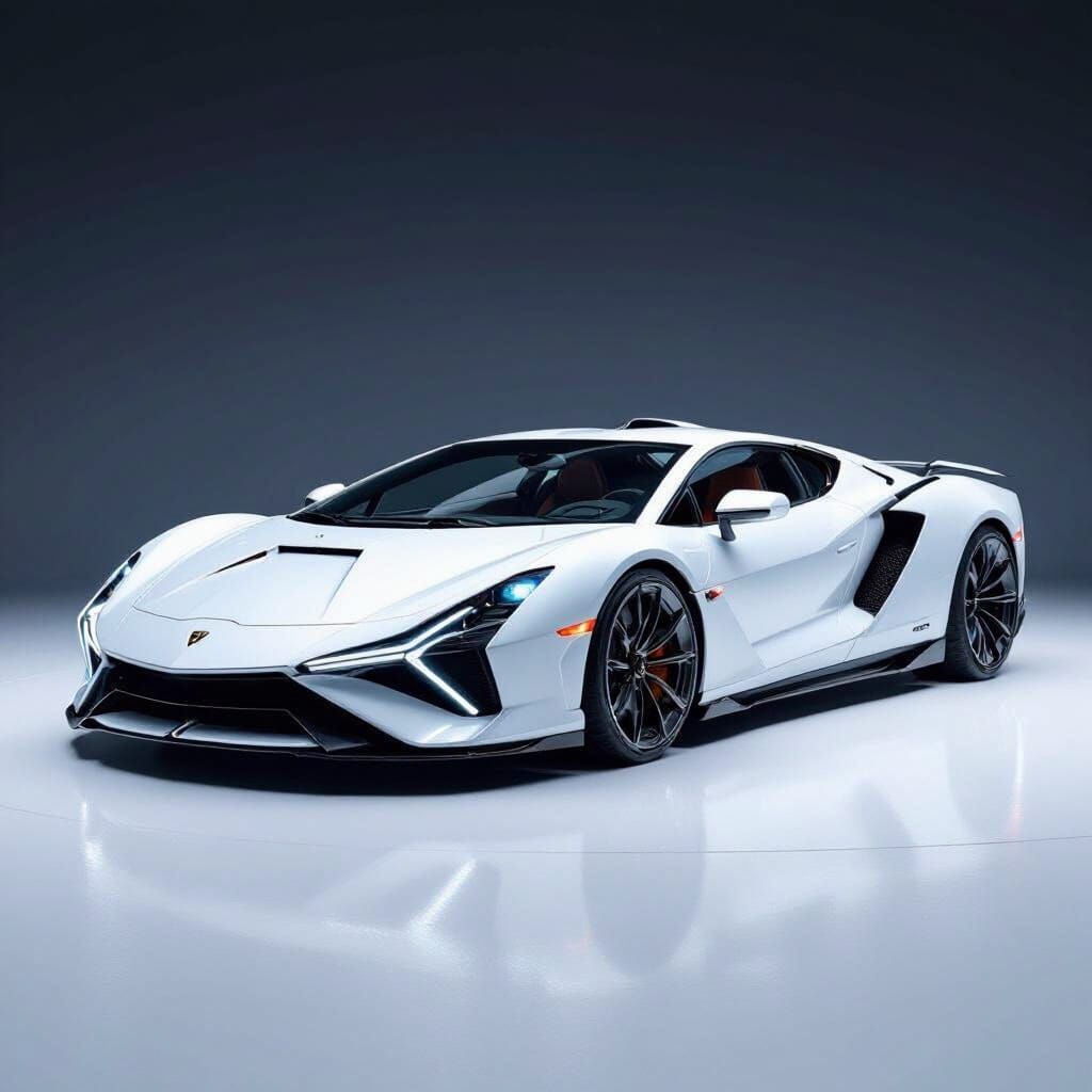 White Lamborghini Sian: Modern Luxury Car