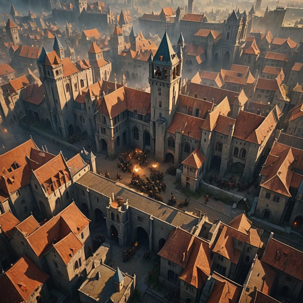 Government Soldiers Push Back Invaders in Epic Fantasy Art