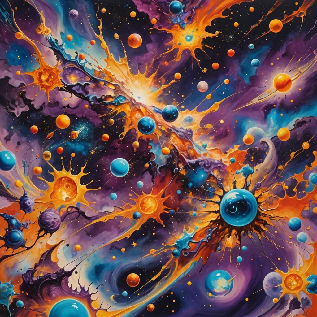 Cosmic Explosion: Surreal Universe Concept Art