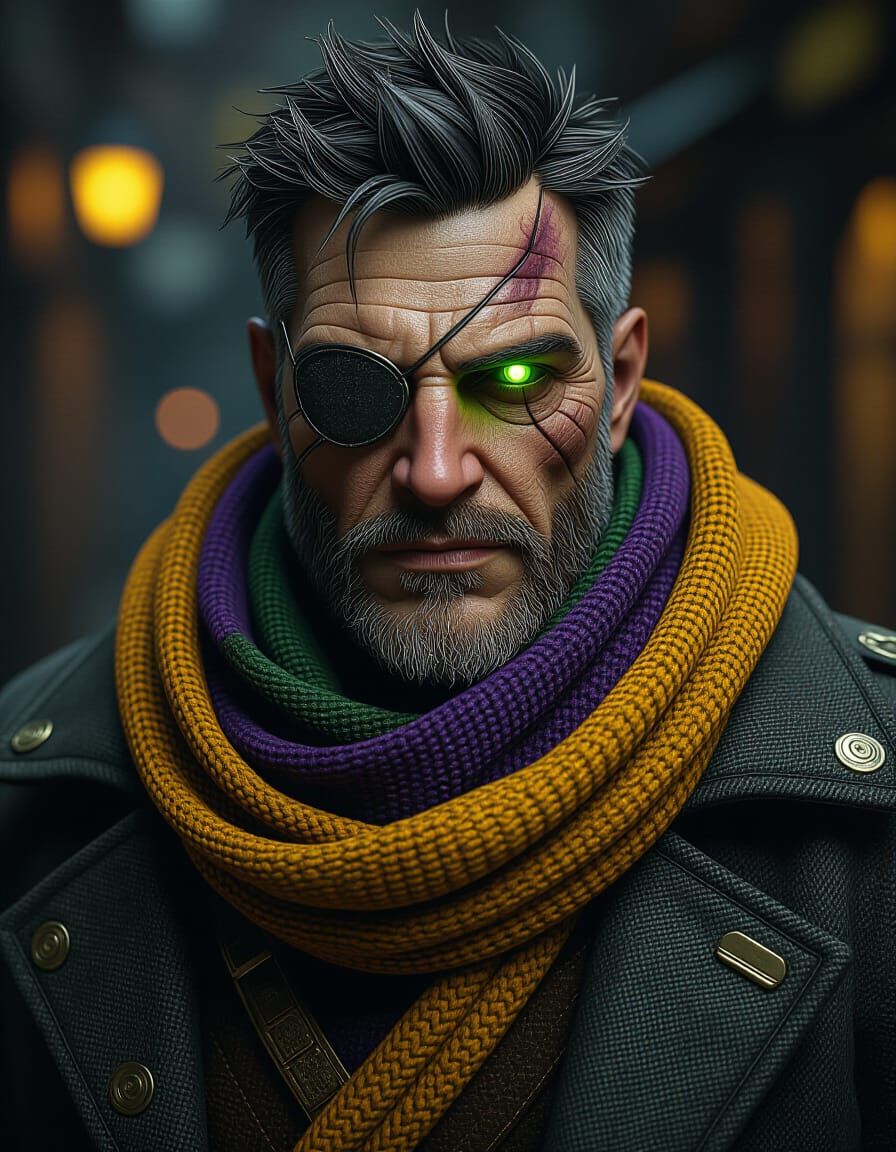 Detailed Dark Fantasy Portrait of a Scarred Man