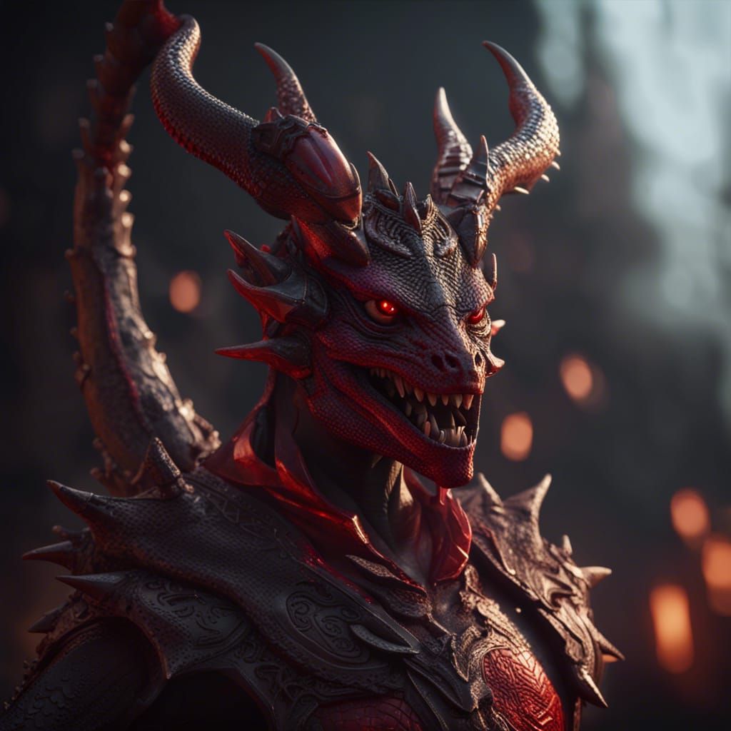 Ruby Dragon Hybrid in Cinematic 3D