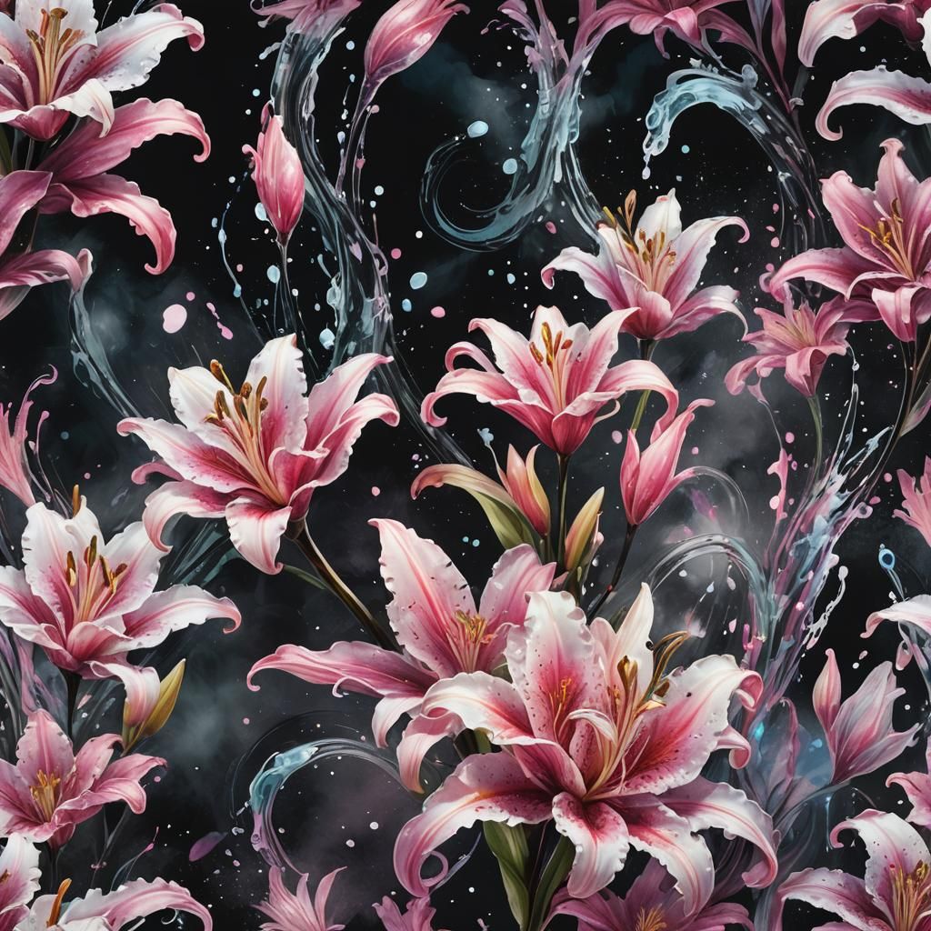 Crystal Lily in Whimsical Fantasy Concept Art