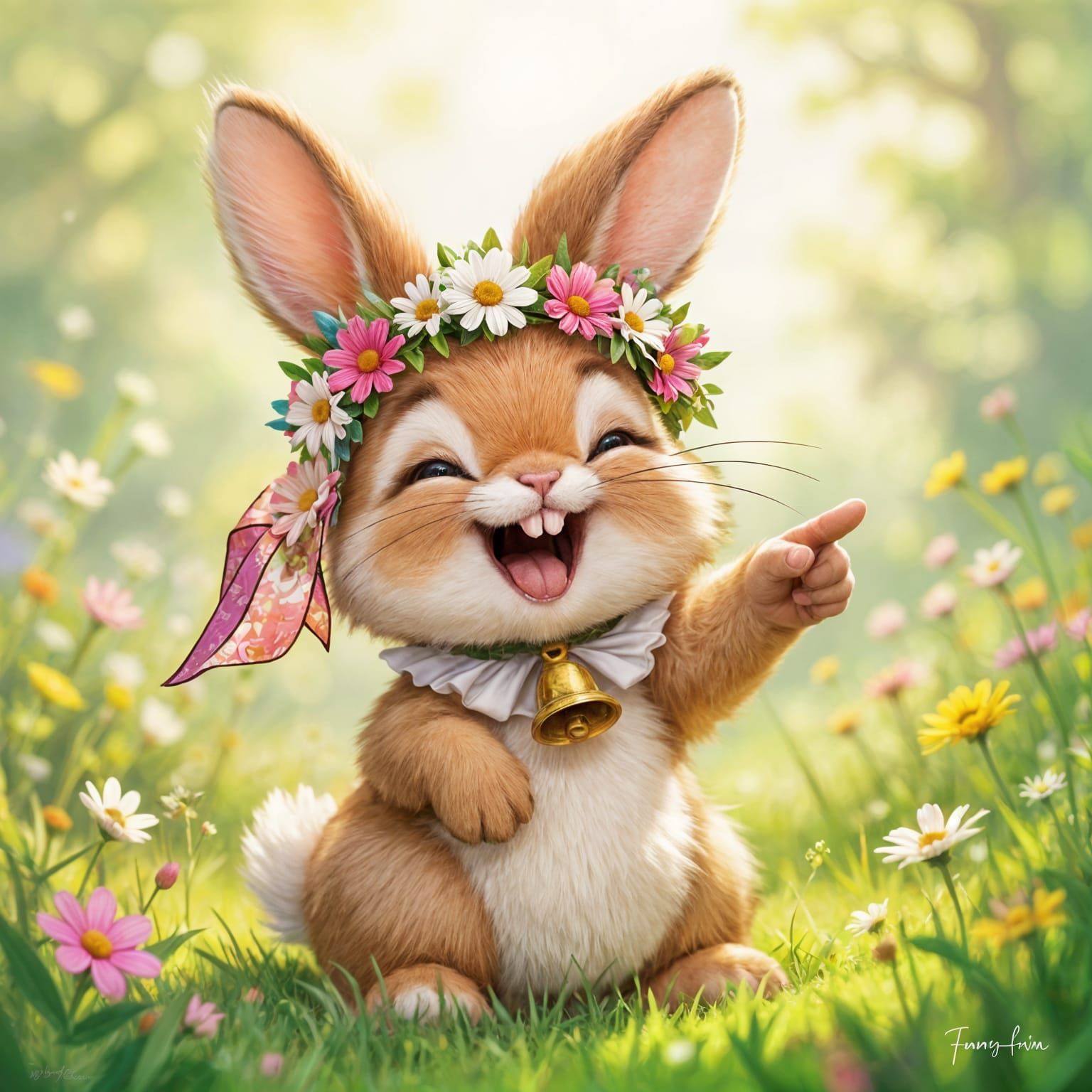 Fuchsia Pink Ribbons Abstract