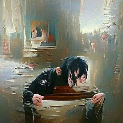 Emo in Oil Painting Style of James Gurney