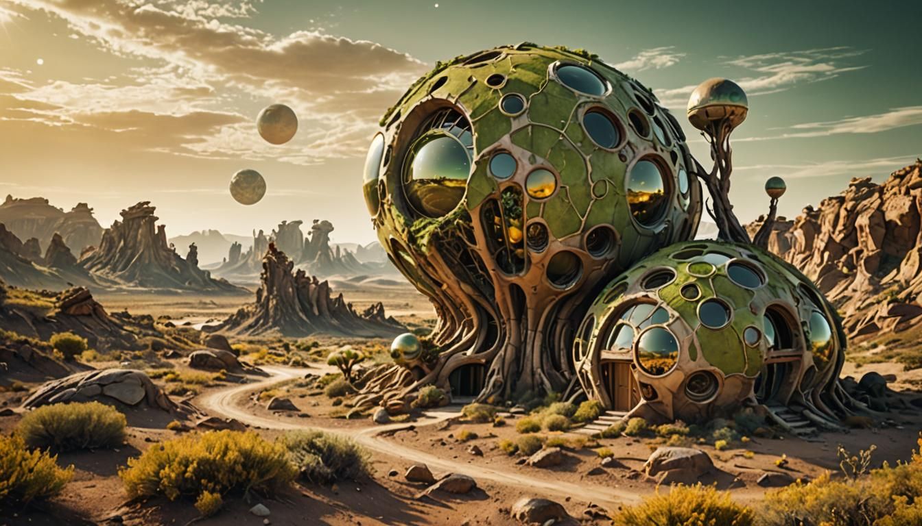 Alien Dwelling in Sci-Fi Landscape Photography