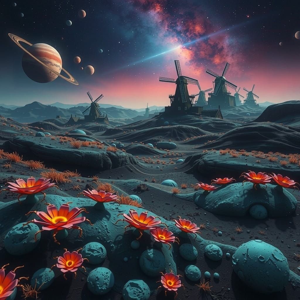 Surreal Windmills Amidst Stellar Planets