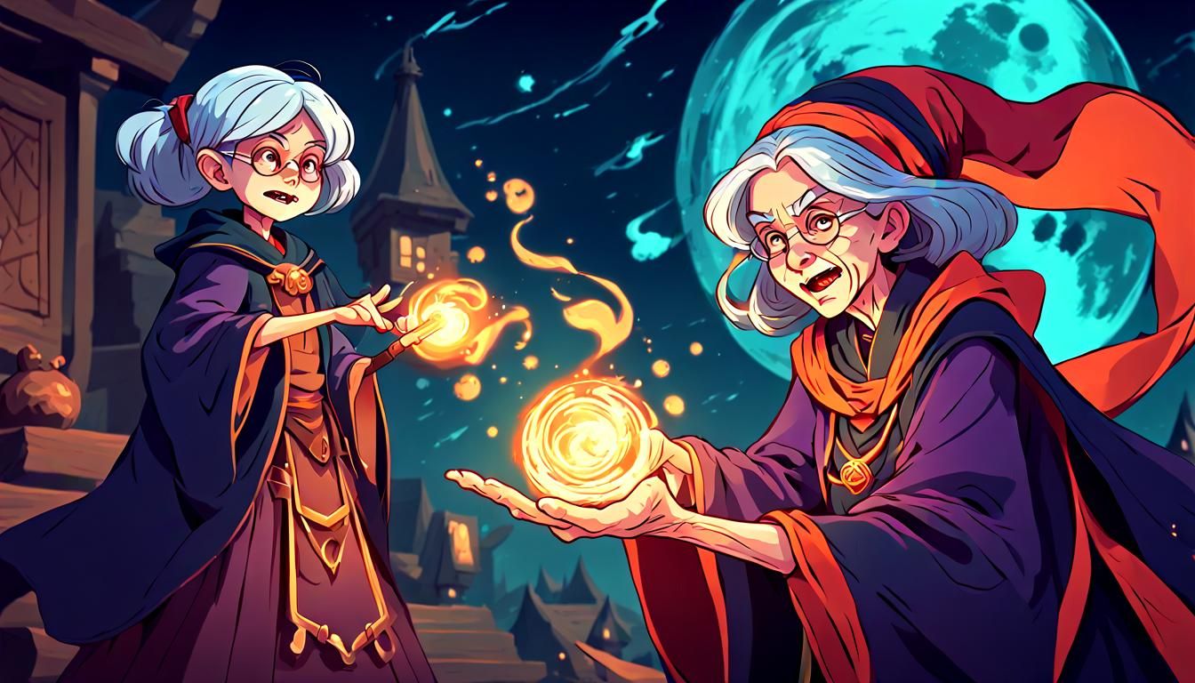 Manga Style Sorceresses Casting a Spell