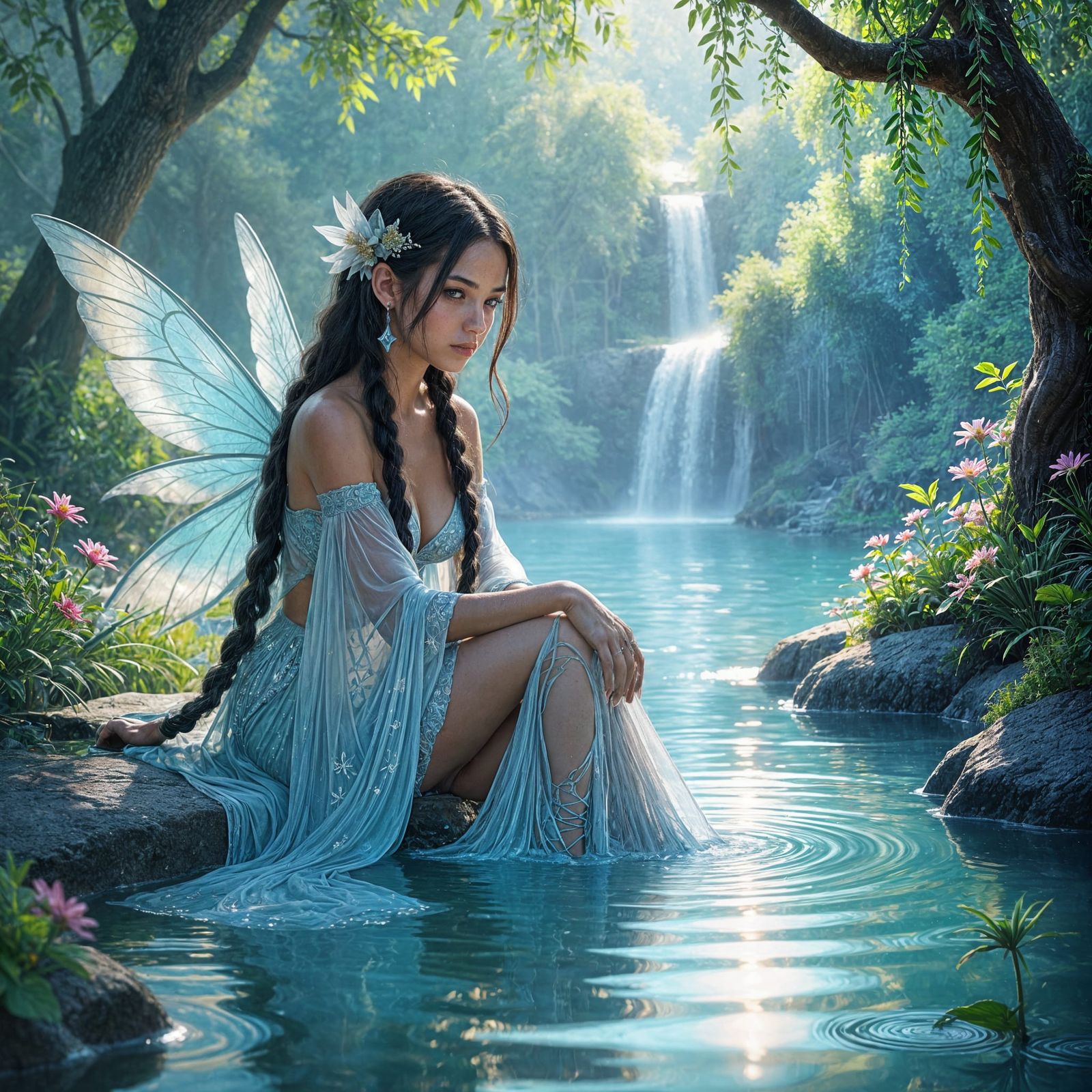 Water Fairy in Hidden Grove: Graffiti Art