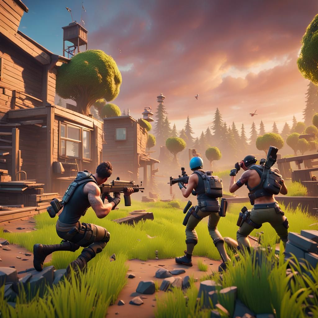 People Playing Video Game in 3D Style