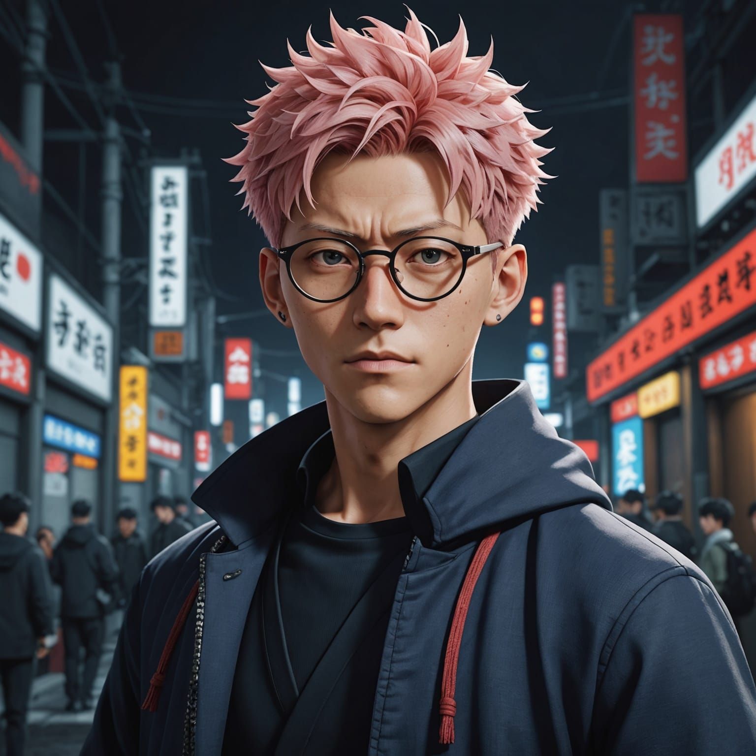 Stylish Gojo Domain Expansion in 3D Anime Art