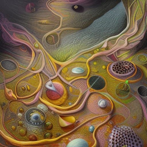 Surreal Egg Composition in Detailed Matte Painting