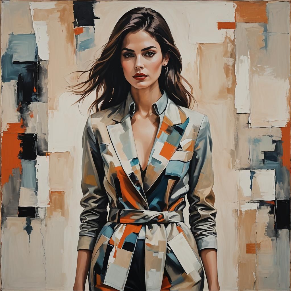Abstract Fashion Woman Painting
